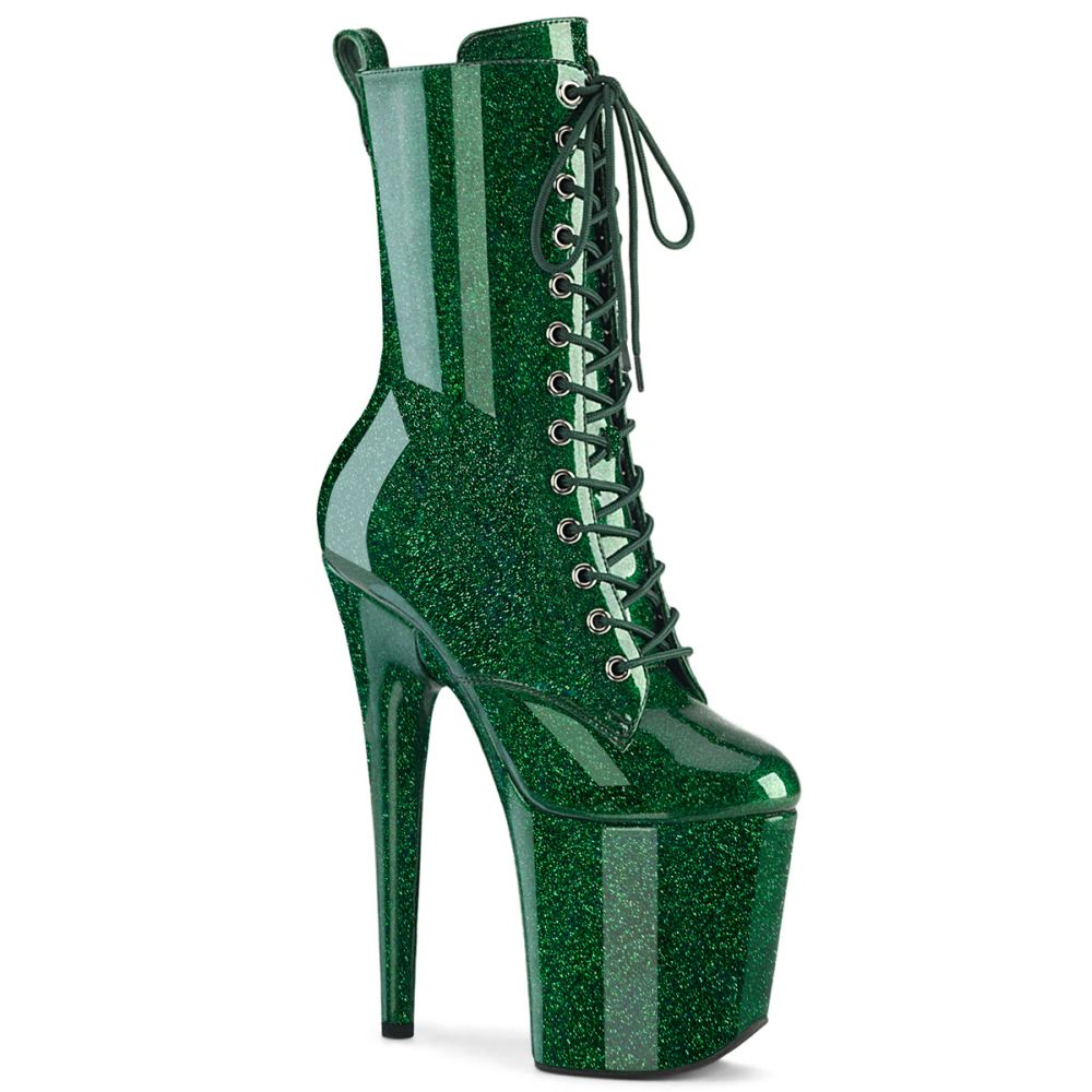 Pleaser - FLAMINGO-1040GP Plateau Laarzen - Groen